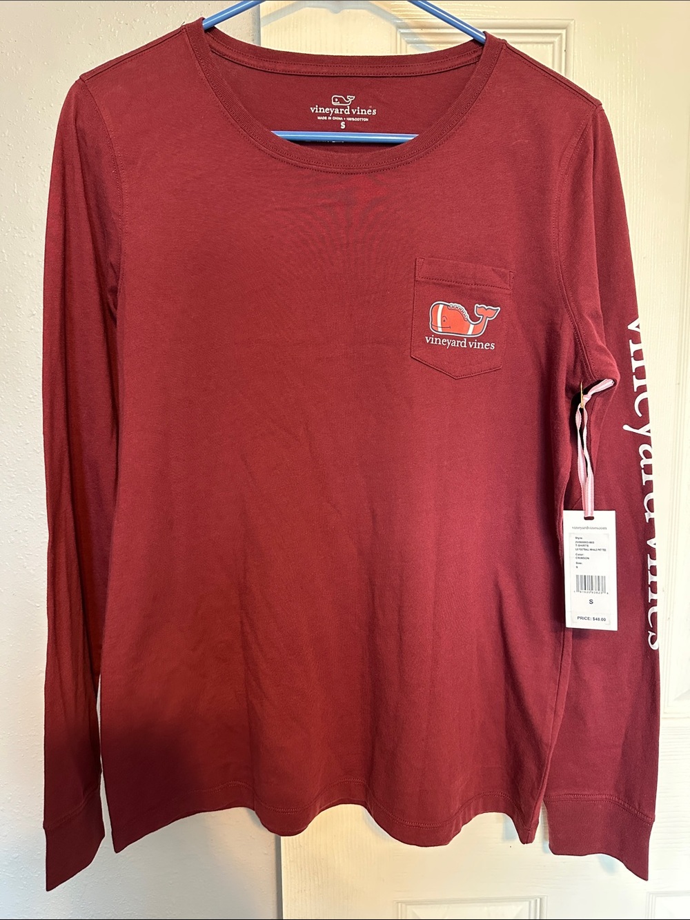 Vineyard Vines Long-Sleeve Pocket Tee - Maroon